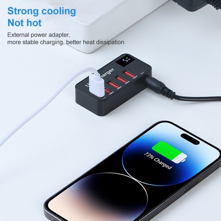 988A Multifunktionaler DC 12V 5 Ports USB Digitalanzeige Schnellladegerät, 988A