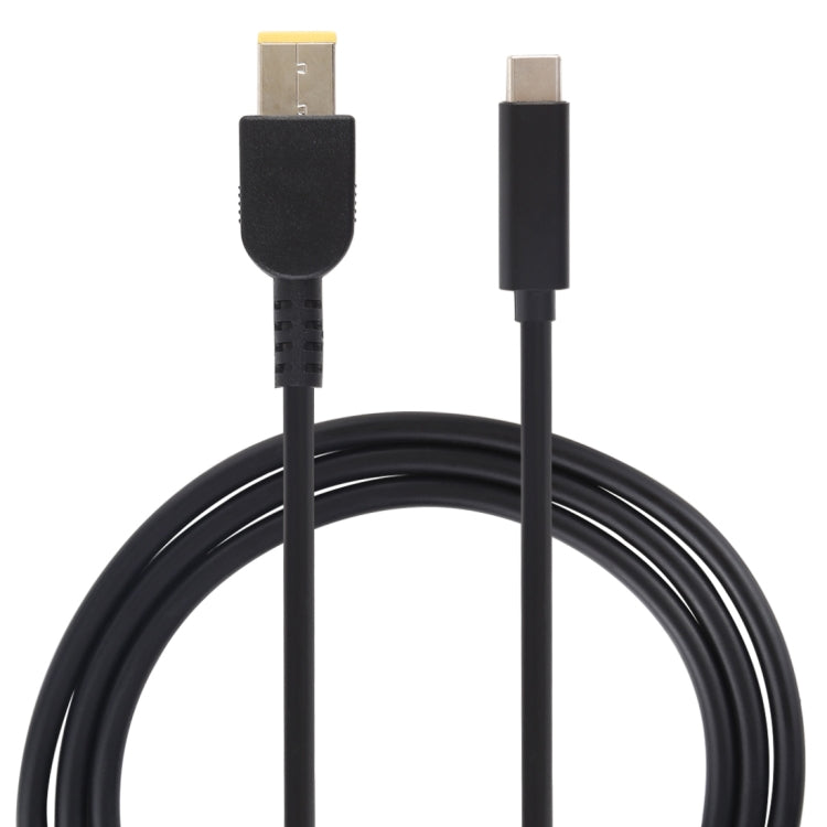 USB-C / Typ-C zu großem quadratischem männlichen Laptop Stromkabel für Lenovo, Kabellänge: ca. 1,5m, Typ-C zu großem Quadrat
