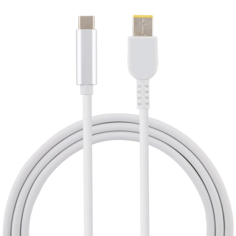 USB-C / Typ-C zu großem quadratischem männlichen Laptop Stromkabel für Lenovo, Kabellänge: ca. 1,5m, Typ-C zu großem Quadrat