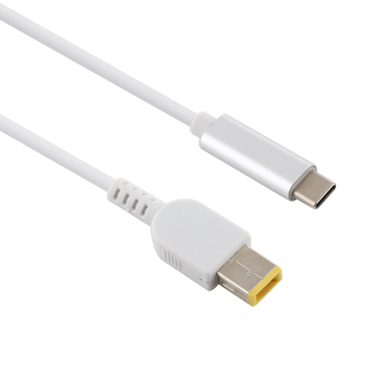 USB-C / Typ-C zu großem quadratischem männlichen Laptop Stromkabel für Lenovo, Kabellänge: ca. 1,5m, Typ-C zu großem Quadrat