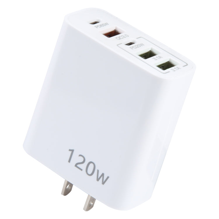 120W Dual PD Type-C + 3 x USB Multi-Port-Ladegerät, US-Stecker
