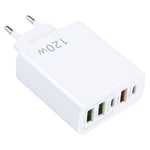 120W Dual PD Typ-C + 3 x USB Multi-Port-Ladegerät, EU-Stecker