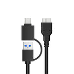 Onten UHD1 12,5 Zoll externe Festplattengehäuse mit 2 in 1 Kabel