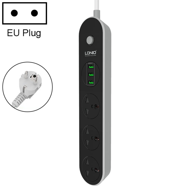 LDNIO SC3301 3 x USB-Anschlüsse Reise- und Büro-Steckdose, Kabellänge: 1,6 m, US Stecker, SAS8610AUS, SAS8610BUS, SAS8610EU, SAS8610UK