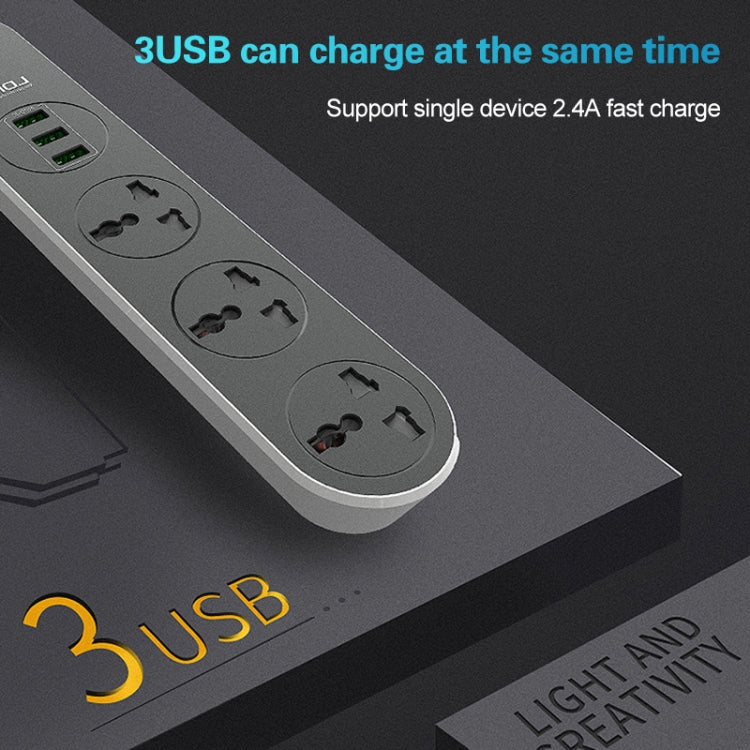 LDNIO SC3301 3 x USB-Anschlüsse Reise- und Büro-Steckdose, Kabellänge: 1,6 m, US Stecker, SAS8610AUS, SAS8610BUS, SAS8610EU, SAS8610UK