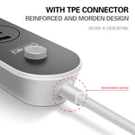 LDNIO SC3301 3 x USB-Anschlüsse Reise- und Büro-Steckdose, Kabellänge: 1,6 m, US Stecker, SAS8610AUS, SAS8610BUS, SAS8610EU, SAS8610UK