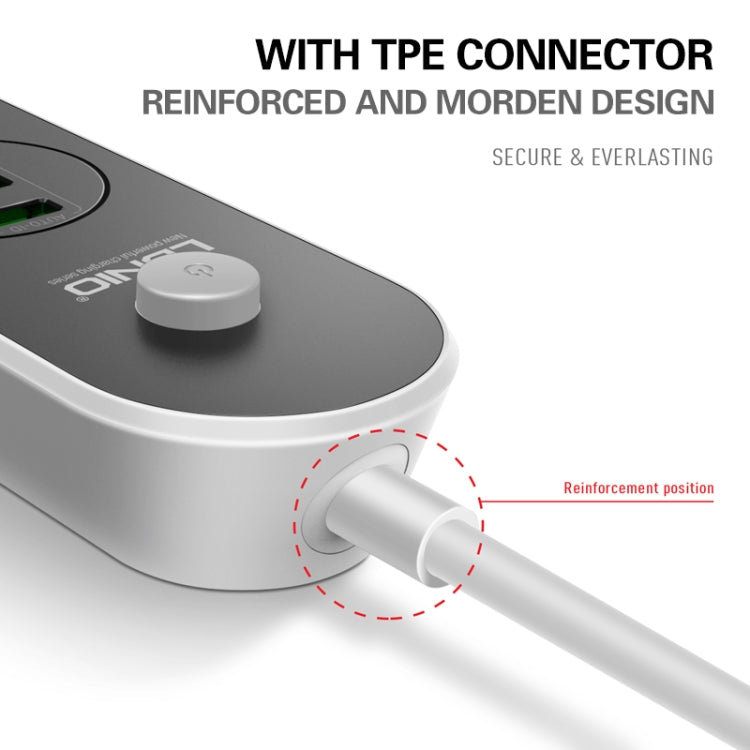 LDNIO SC3301 3 x USB-Anschlüsse Reise- und Büro-Steckdose, Kabellänge: 1,6 m, US Stecker, SAS8610AUS, SAS8610BUS, SAS8610EU, SAS8610UK