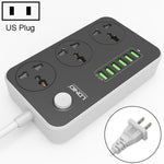 LDNIO SC3604 6 x USB-Anschlüsse Multifunktions-Reise-Home-Office-Steckdose, Kabellänge: 2m, US-Stecker, SAS8611AUK, SAS8611AUS, SAS8611BUK, SAS8611BUS, SAS8611EU