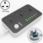 LDNIO SC3604 6 x USB-Anschlüsse Multifunktions-Reise-Home-Office-Steckdose, Kabellänge: 2m, US-Stecker, SAS8611AUK, SAS8611AUS, SAS8611BUK, SAS8611BUS, SAS8611EU