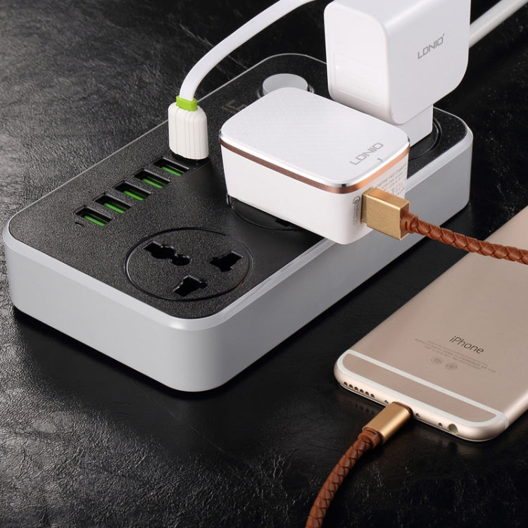LDNIO SC3604 6 x USB-Anschlüsse Multifunktions-Reise-Home-Office-Steckdose, Kabellänge: 2m, US-Stecker, SAS8611AUK, SAS8611AUS, SAS8611BUK, SAS8611BUS, SAS8611EU