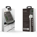 LDNIO SC3604 6 x USB-Anschlüsse Multifunktions-Reise-Home-Office-Steckdose, Kabellänge: 2m, US-Stecker, SAS8611AUK, SAS8611AUS, SAS8611BUK, SAS8611BUS, SAS8611EU