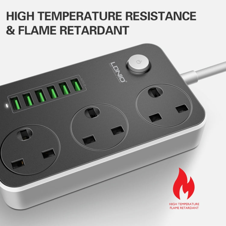 LDNIO SC3604 6 x USB-Anschlüsse Multifunktions-Reise-Home-Office-Steckdose, Kabellänge: 2m, US-Stecker, SAS8611AUK, SAS8611AUS, SAS8611BUK, SAS8611BUS, SAS8611EU