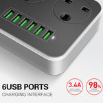 LDNIO SC3604 6 x USB-Anschlüsse Multifunktions-Reise-Home-Office-Steckdose, Kabellänge: 2m, US-Stecker, SAS8611AUK, SAS8611AUS, SAS8611BUK, SAS8611BUS, SAS8611EU