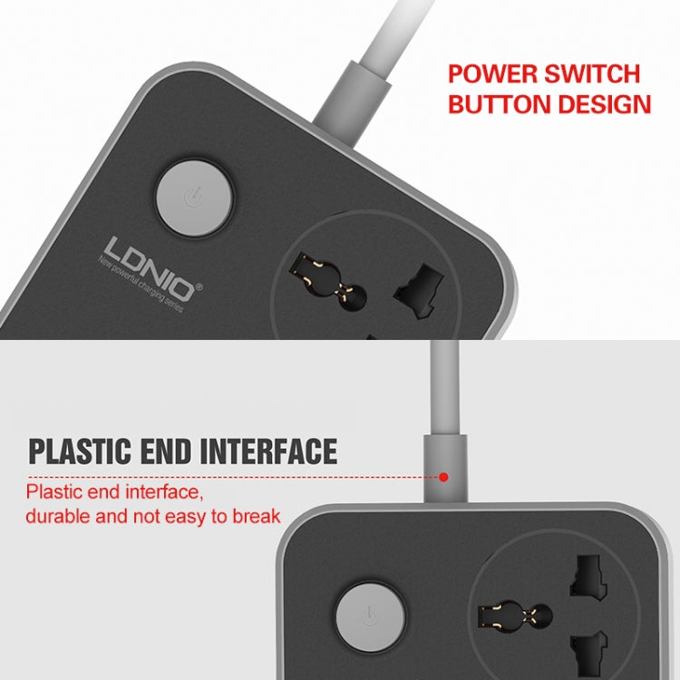 LDNIO SC3604 6 x USB-Anschlüsse Multifunktions-Reise-Home-Office-Steckdose, Kabellänge: 2m, US-Stecker, SAS8611AUK, SAS8611AUS, SAS8611BUK, SAS8611BUS, SAS8611EU