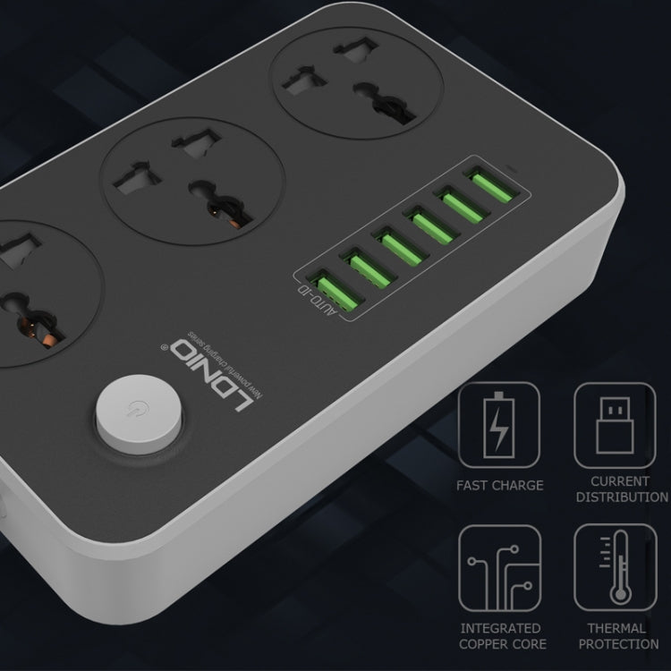 LDNIO SC3604 6 x USB-Anschlüsse Multifunktions-Reise-Home-Office-Steckdose, Kabellänge: 2m, US-Stecker, SAS8611AUK, SAS8611AUS, SAS8611BUK, SAS8611BUS, SAS8611EU