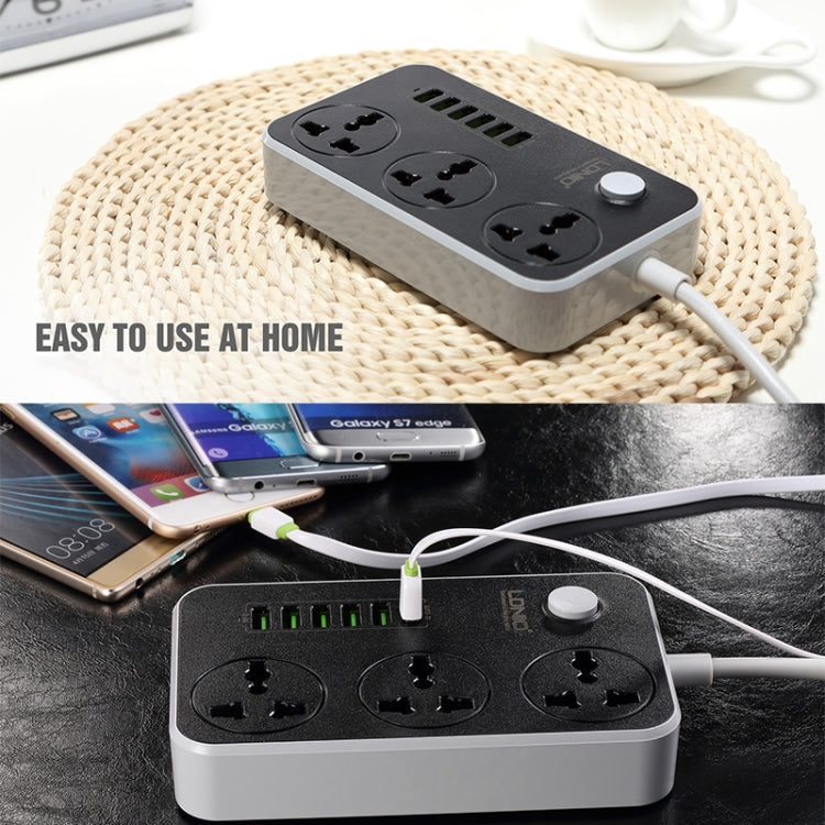 LDNIO SC3604 6 x USB-Anschlüsse Multifunktions-Reise-Home-Office-Steckdose, Kabellänge: 2m, US-Stecker, SAS8611AUK, SAS8611AUS, SAS8611BUK, SAS8611BUS, SAS8611EU