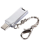 Mini Aluminiumlegierung USB 2.0 Buchse auf USB-C / Typ-C Stecker Port Adapter mit Kette