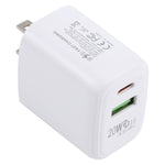 LZ-215A+C 20W QC 3.0 USB + PD 3.0 USB-C / Type-C Schnelllade-Reiseladegerät, US-Stecker