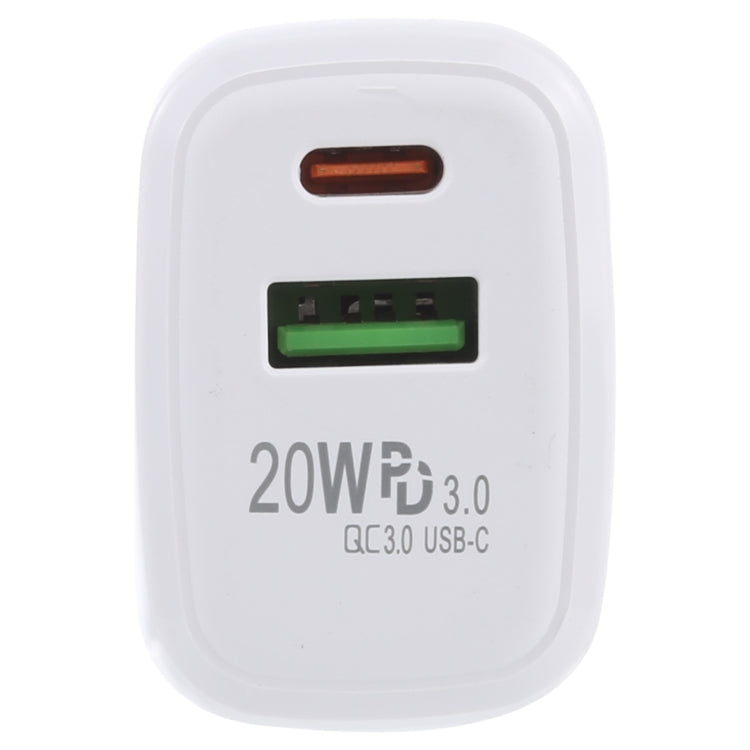 LZ-215A+C 20W QC 3.0 USB + PD 3.0 USB-C / Type-C Schnelllade-Reiseladegerät, US-Stecker