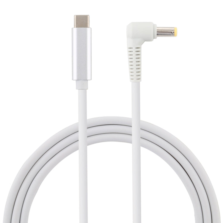 USB-C / Typ-C zu 5,5 x 2,5mm Laptop Stromkabel, Kabellänge: ca. 1,5m, Typ-C zu 5,5 x 2,5mm (Winkelstecker)