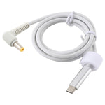 USB-C / Typ-C zu 5,5 x 2,5mm Laptop Stromkabel, Kabellänge: ca. 1,5m, Typ-C zu 5,5 x 2,5mm (Winkelstecker)