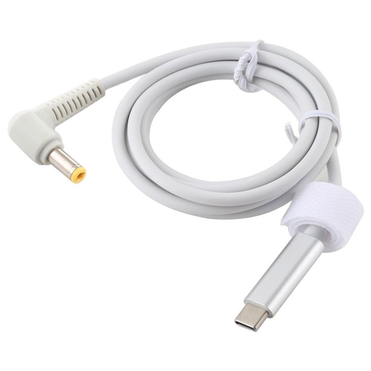 USB-C / Typ-C zu 5,5 x 2,5mm Laptop Stromkabel, Kabellänge: ca. 1,5m, Typ-C zu 5,5 x 2,5mm (Winkelstecker)