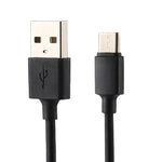 5V 2.1A Intelligentes Identifikations-USB-Ladegerät mit 1m USB zu USB-C / Typ-C Ladekabel, EU Stecker