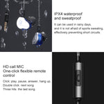 QKZ CK9 HiFi In-Ear Vier-Einheiten Sport Musik-Kopfhörer