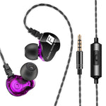 QKZ CK9 HiFi In-Ear Vier-Einheiten Sport Musik-Kopfhörer