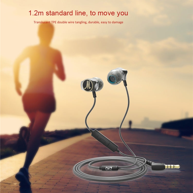 QKZ DM7 Hochwertige In-Ear Vollmetall Sport Musik-Kopfhörer, Basisversion