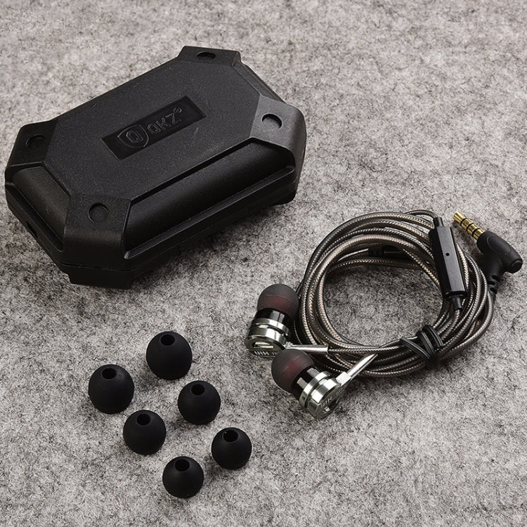 QKZ DM9 Hochwertige In-Ear Vollmetall Sport Musik-Kopfhörer, Mikrofonversion