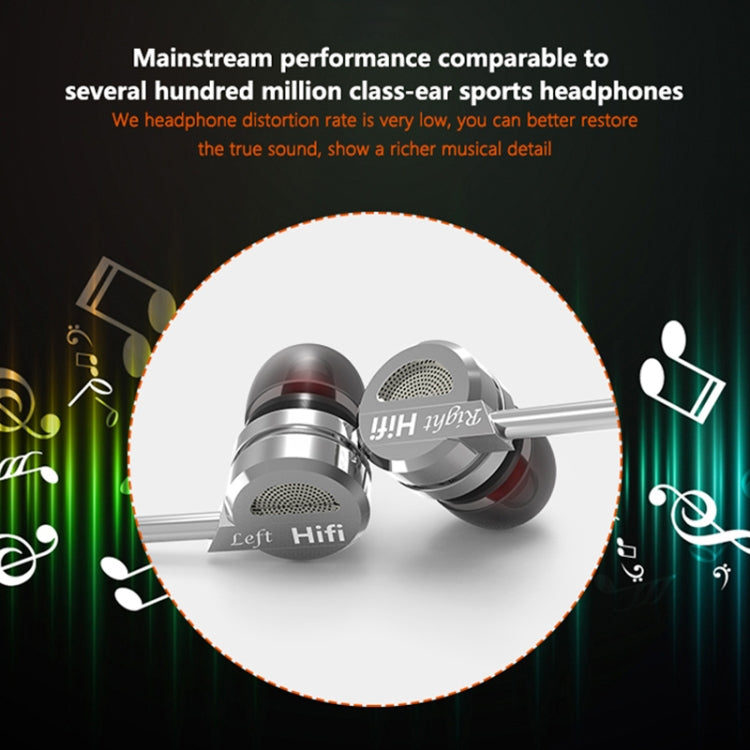 QKZ DM9 Hochwertige In-Ear Vollmetall Sport Musik-Kopfhörer, Mikrofonversion