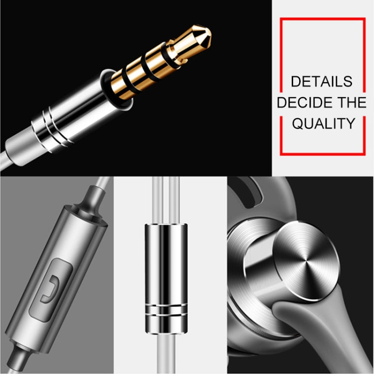 QKZ EQ1 CNC Metall Haiflossen-Kopfhörer Sport Musik-Kopfhörer, Mikrofonversion