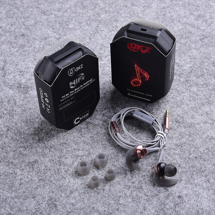 QKZ EQ1 CNC Metall Haiflossen-Kopfhörer Sport Musik-Kopfhörer, Mikrofonversion