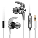 QKZ EQ1 CNC Metall Haiflossen-Kopfhörer Sport Musik-Kopfhörer, Mikrofonversion