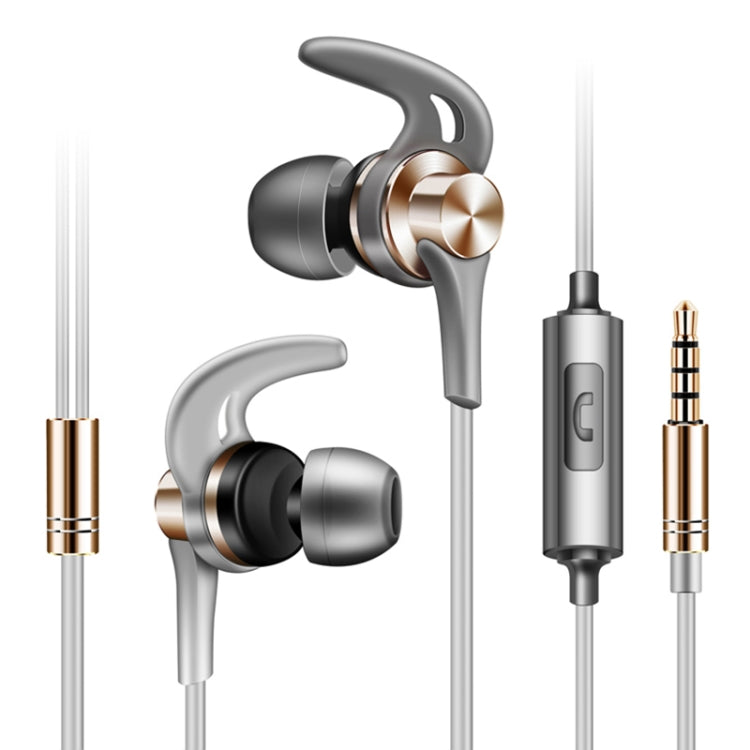 QKZ EQ1 CNC Metall Haiflossen-Kopfhörer Sport Musik-Kopfhörer, Mikrofonversion