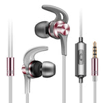 QKZ EQ1 CNC Metall Haiflossen-Kopfhörer Sport Musik-Kopfhörer, Mikrofonversion