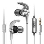 QKZ EQ1 CNC Metall Haiflossen-Kopfhörer Sport Musik-Kopfhörer, Mikrofonversion
