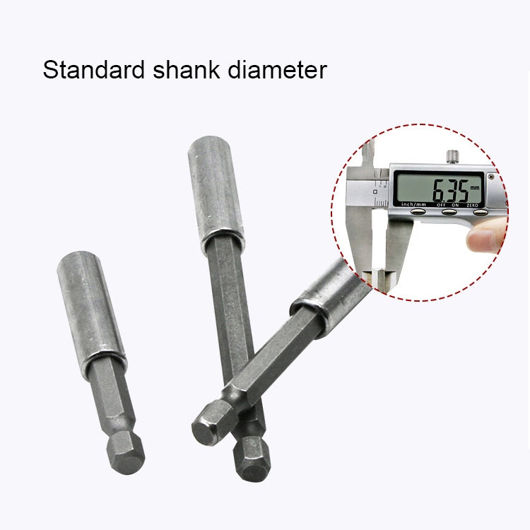 5 STÜCK 1/4 Elektrischer Chargenkopf mit hohem Magnetismus, Pleuelstange, Pistolenbohrer, Verlängerungsstange, Hülse, schnell drehbares Gelenk, Länge: 60 mm, 60 mm Gelenk