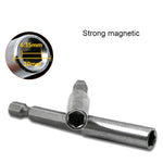 5 Stk. 1/4 Elektrischer Batch-Kopf, hochmagnetische Pleuelstange, Pistolenbohrer-Verlängerungsstange, Hülse, schnell drehendes Gelenk, Länge: 100 mm, 100 mm Gelenk