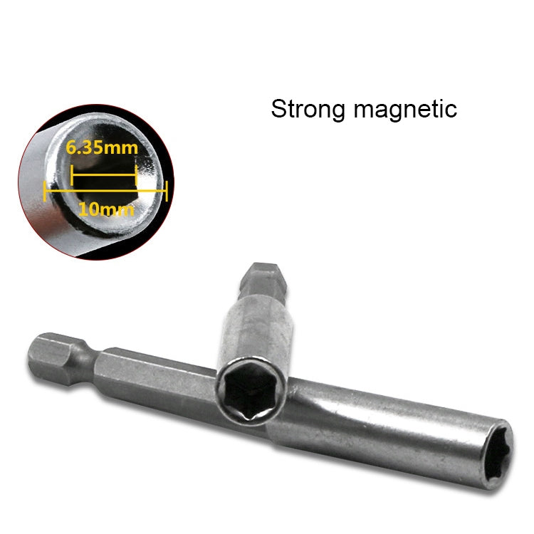 5 Stk. 1/4 Elektrischer Batch-Kopf, hochmagnetische Pleuelstange, Pistolenbohrer-Verlängerungsstange, Hülse, schnell drehendes Gelenk, Länge: 100 mm, 100 mm Gelenk