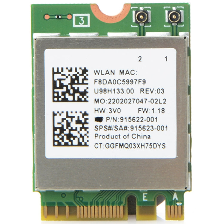 RTL8822BE Dual Band AC 433M Netzwerkkartenadapter Bluetooth 4.0 Wireless Netzwerkkartenadapter für Dell / ASUS / Toshiba / Sony / Acer, RTL8822BE