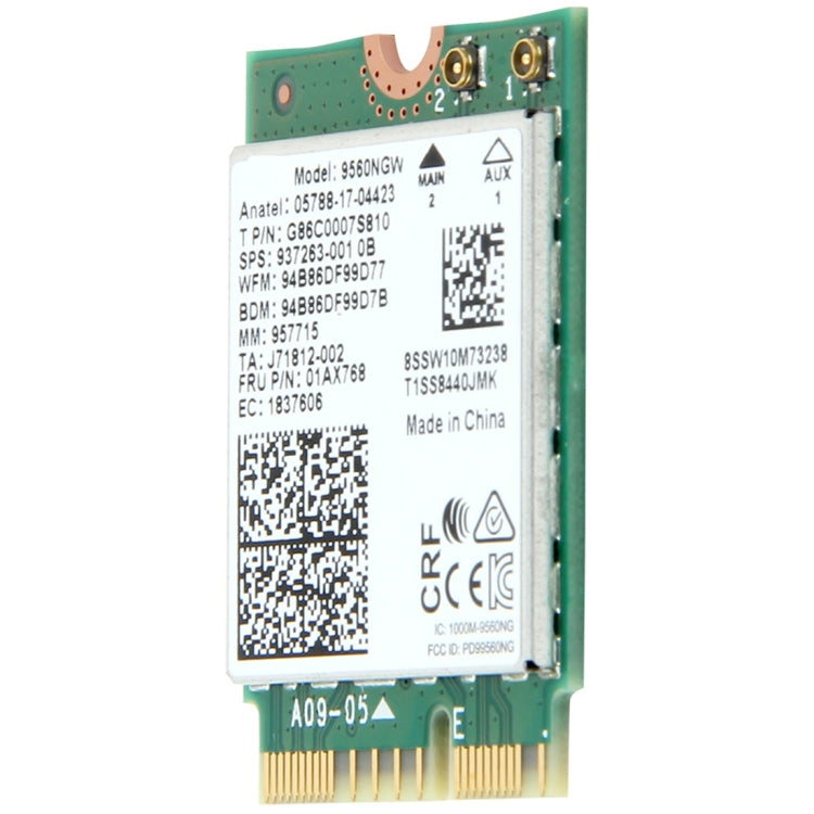 9560NGW Dual Band 1,73Gbps Wireless für Intel 9560ac NGFF Key E Wifi Karte 8020.11ac Bluetooth 5.0 Laptop für Windows 10, 9560NGW Intel 9560ac