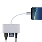 5-in-1 Micro-SD + SD + USB 3.0 + USB 2.0 + Micro-USB-Anschluss zu USB-C / Typ-C OTG COMBO Adapter Kartenleser für Tablet, Smartphone, PC, 5 in 1 (Silber), 5 in 1 (Gold)