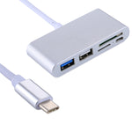 5-in-1 Micro-SD + SD + USB 3.0 + USB 2.0 + Micro-USB-Anschluss zu USB-C / Typ-C OTG COMBO Adapter Kartenleser für Tablet, Smartphone, PC, 5 in 1 (Silber), 5 in 1 (Gold)