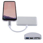 5-in-1 Micro-SD + SD + USB 3.0 + USB 2.0 + Micro-USB-Anschluss zu USB-C / Typ-C OTG COMBO Adapter Kartenleser für Tablet, Smartphone, PC, 5 in 1 (Silber), 5 in 1 (Gold)