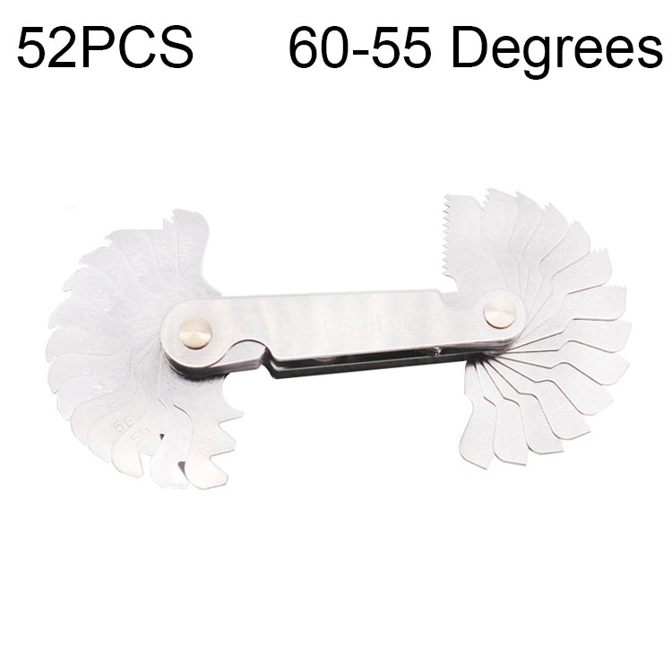 52 STK Metrisches 60 Grad + Britisches 55 Grad CR Edelstahl Gewindelehre, 52 STK Gewindelehre