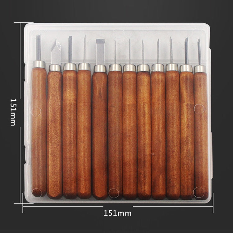 12-in-1 Holzbildhauer-Meißel-Set, Messer, grundlegende Holzschnitt-Werkzeuge, handgemachte Gummistempel, Handwerkzeuge, Meißel, Messer