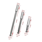 3 in 1 1/4 Zoll Elektro-Chargenkopf Hoher Magnetismus Pleuelstange Pistolenbohrer Verlängerungsstange Hülse Schnell drehbares Gelenk, Länge: 60/100/150mm, 60/100/150mm Gelenk