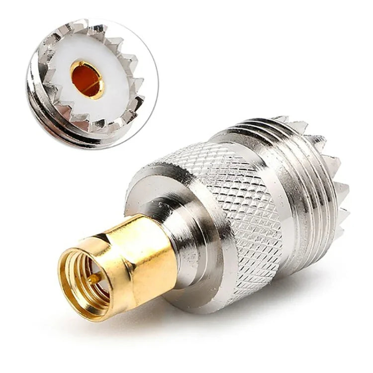 SMA-Stecker auf UHF-Buchse HF-Koaxialstecker-Adapter, Stecker auf UHF-Buchse